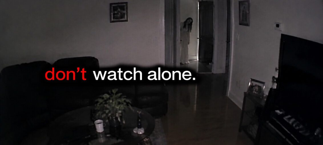 Scary shadow figure appearing in mysterious paranormal footage